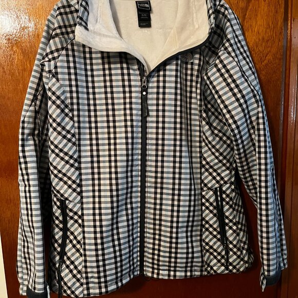NNT} The North Face Plaid Apex Softshell Hooded Jacket / Size X-Large - Picture 14 of 14